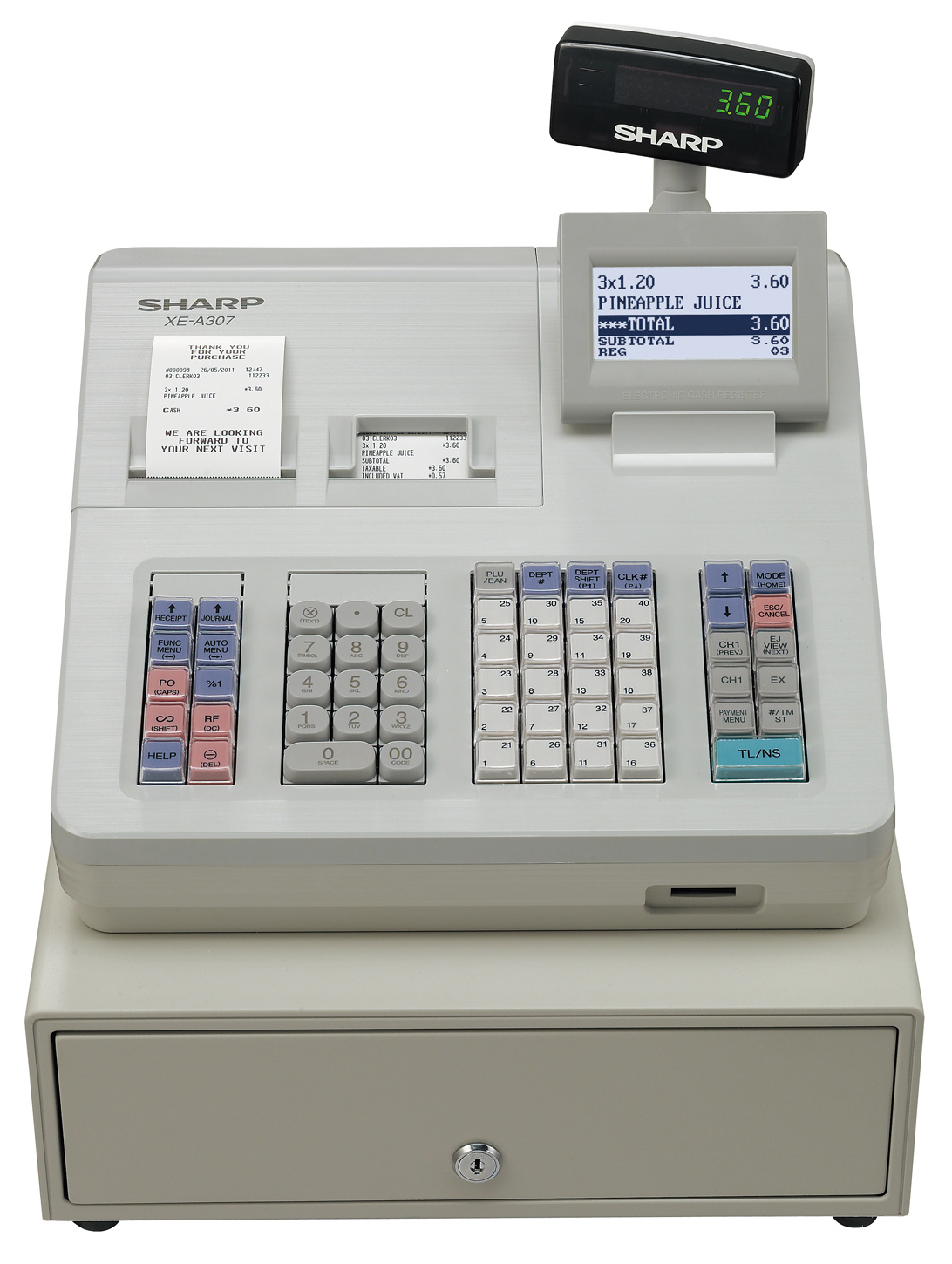 Sharp XE-A307 Cash Register 